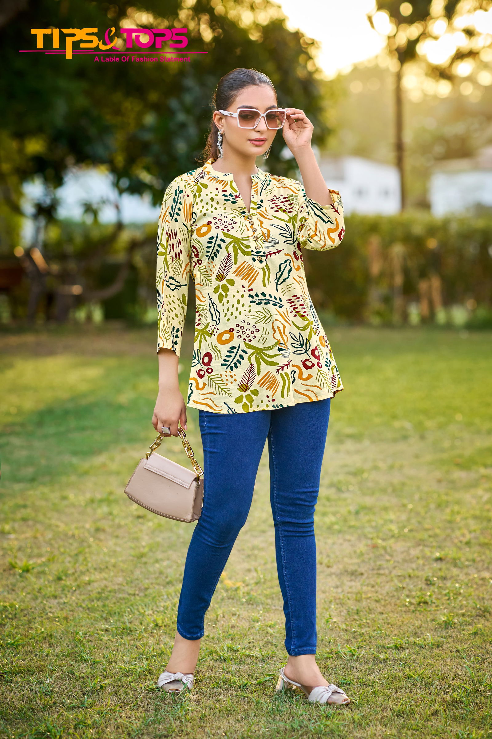 Baby Vol 7 By Tips And Tops Rayon Printed Western Ladies Tops Wholesale Online